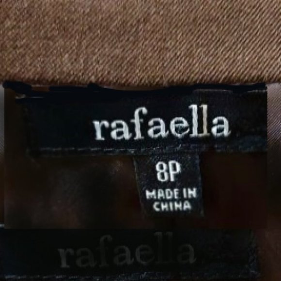 RAFAELLA VINTAGE BROWN TWO BUTTON BLAZER WITH SHOULDER PADS SIZE 8P NWOT - Picture 3 of 5
